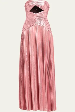 Retrofete Mallory Strapless Metallic Maxi Dress