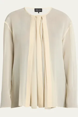 Giorgio Armani Pleated Silk Blouse