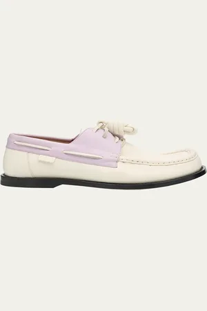 Loewe Campo Leather Boat Loafers