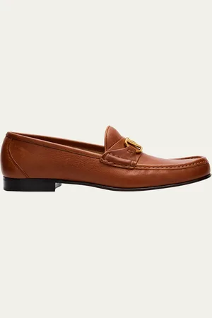 VALENTINO GARAVANI VLogo Medallion Leather Loafers