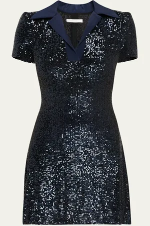 Naeem Khan Sequined Polo Mini Dress
