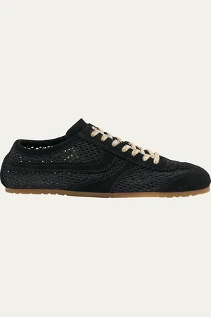 DRIES VAN NOTEN Dustin Mesh Leather Low-Top Sneakers