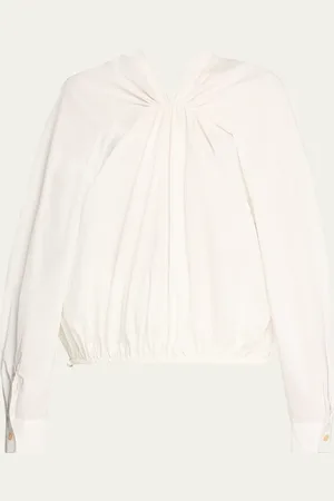 Diotima Braceback Poplin Gathered Drawstring Balloon Top