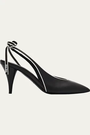 Miu Miu Bicolor Leather Slingback Pumps