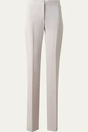 AKRIS Carl Twisted Linen Double-Face Straight-Leg Pants