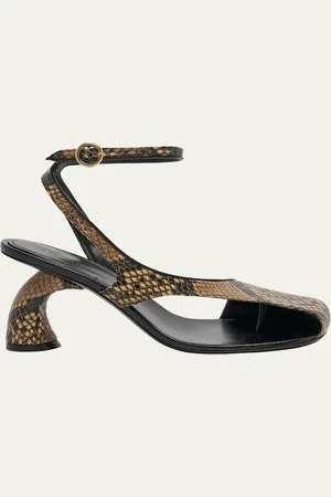 DRIES VAN NOTEN Virgo Snake-Embossed Asymmetrical Sandals