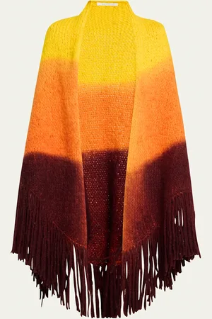 GABRIELA HEARST Lauren Dip-Dye Fringe Cashmere Wrap