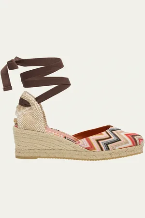 Missoni Raschel Ankle-Tie Wedge Espadrilles