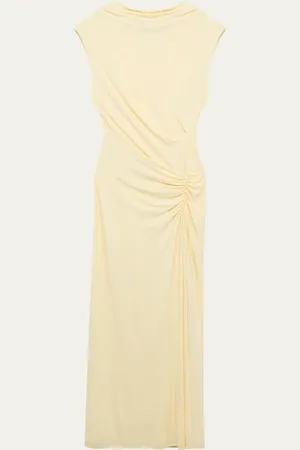 Simkhai Acacia Sleeveless Ruched Midi Dress