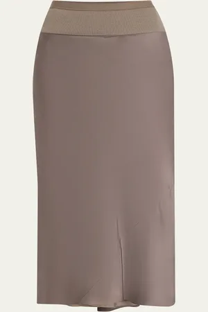 Rick Owens A-Line Bias Midi Skirt
