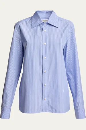 Saint Laurent Stripe Button Down Blouse