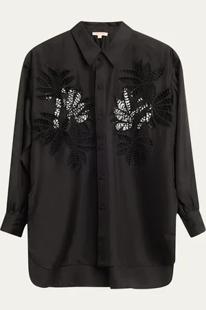 Diotima Long Broderie Anglaise Cutout Oversized Shirt