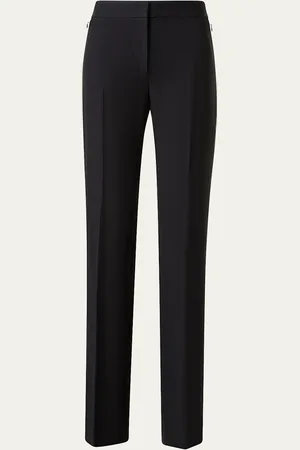 AKRIS Carl Straight Leg Stonewashed Twisted Linen Wool Pants