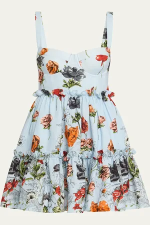 Cara Cara Audrey Floral-Print Poplin Fit & Flare Mini Dress