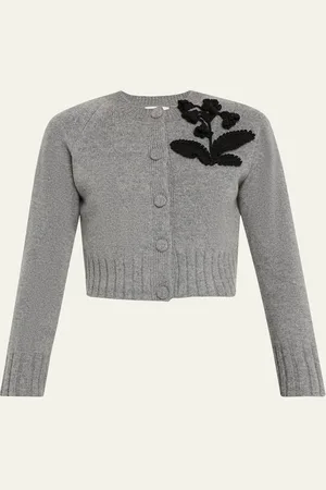 Erdem Cropped Lambswool Cardigan