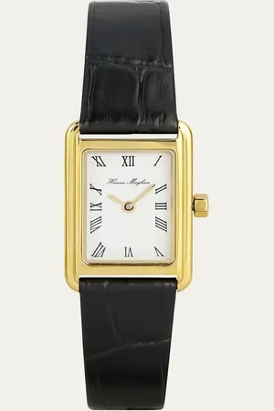 Heaven Mayhem Icon Watch with Leather Strap, Gold