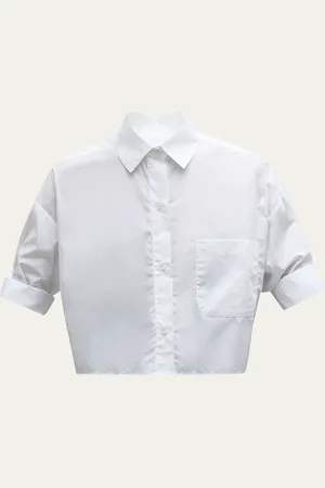 TWP Next Ex Cropped Shirt in Superfine Cotton