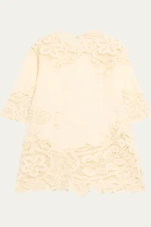 ULLA JOHNSON Brinna Embroidered Lace Tunic
