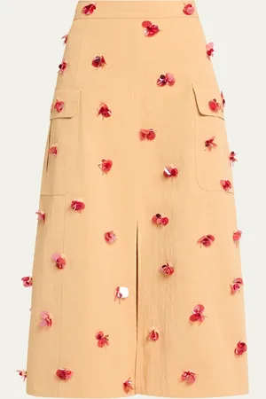 ULLA JOHNSON Rhodes Sequined Midi Skirt