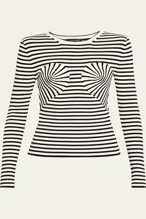 Marc Jacobs Stripe Seamed Up Knit Top