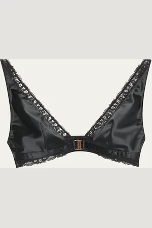 Simone Pérèle Symphonie Embroidered-Trim Satin Bralette