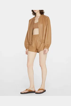 Zeynep Arcay Leather Jogger Shorts