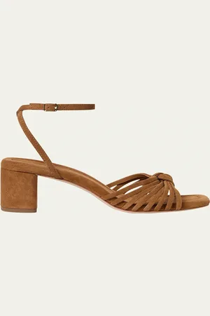 Loeffler Randall Olivia Suede Knot Block Heel Sandals