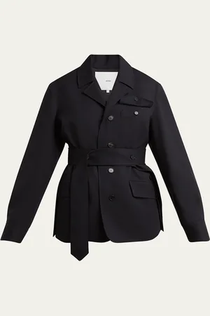 SETCHU Travel Self-Tie Wool Gabardine Safari Jacket