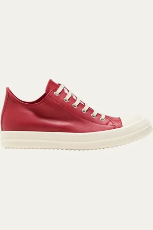 Rick Owens Scarpe Pelle Low-Top Leather Sneakers