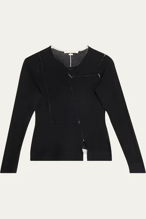 Jason Wu Paneled Merino Wool Printed Sweater