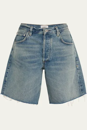 Citizens of Humanity Ayla Frayed Long Denim Shorts