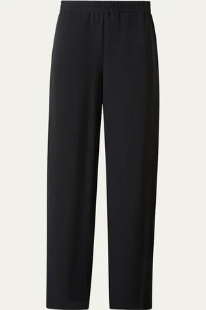AKRIS Chrissa Drawstring Tapered Leg Silk Pants