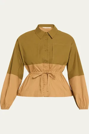 ULLA JOHNSON Arlo Two-Tone Shirt Jacket