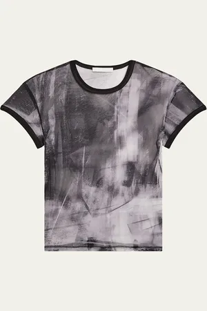 Helmut Lang Printed Slim Mesh Tee