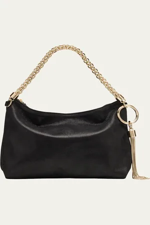 Jimmy Choo Callie Shimmer Suede Shoulder Bag