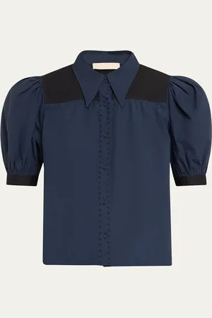 ULLA JOHNSON Freja Puff-Sleeve Top