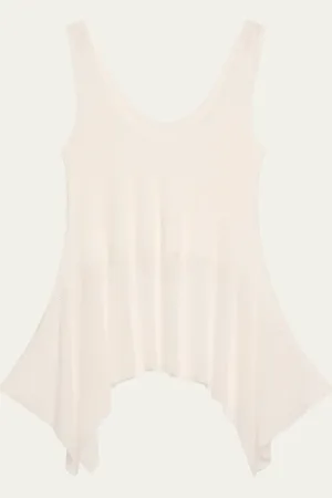 PRABAL GURUNG Sheer Opaque Intarsia Peplum Tank Top