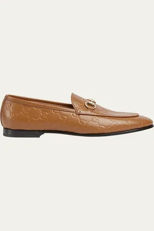 Gucci Jordaan GG Leather Bit Loafers