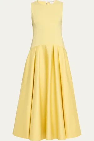 ALICE+OLIVIA Adley Drop-Waist Midi Dress