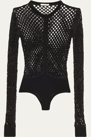 Diotima Zora Crystal Mesh Bodysuit