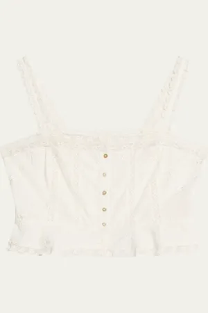 LOVESHACKFANCY Vietta Lace-Trim Cami