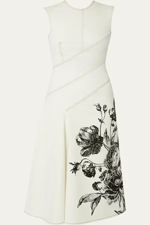 Erdem Floral Print Midi Dress