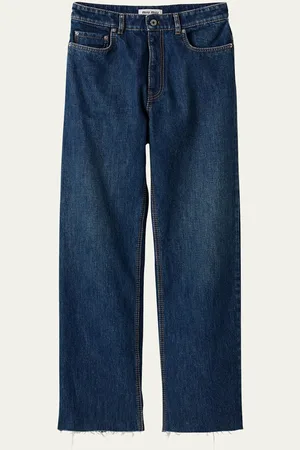 Miu Miu Mid Rise Raw Hem Jeans