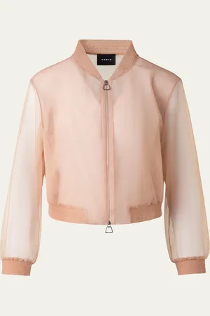 AKRIS Taide Techno Stretch Tulle Bomber Jacket