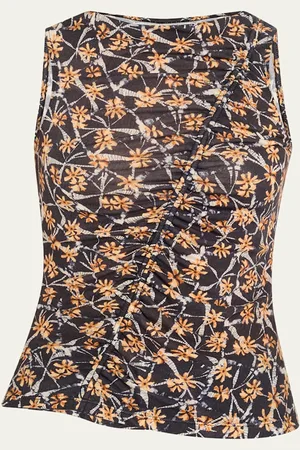 ULLA JOHNSON Medea Asymmetric Shirred Top