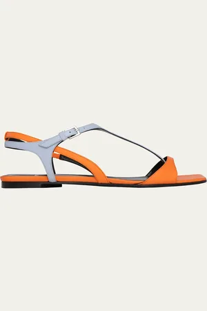 Pierre Hardy Rio Bicolor Leather T-Strap Sandals
