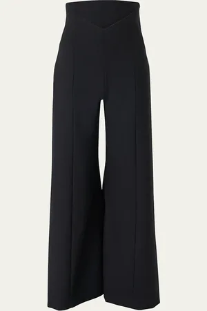 Carolina Herrera V-Waistband Wide-Leg Pants