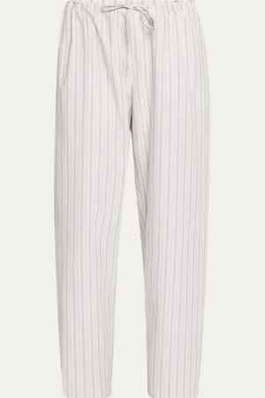 The Row Hypnosta Striped Straight-Leg Drawstring Pants