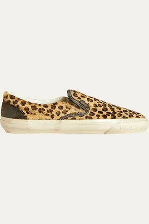 Golden Goose Calfhair and Leather Slip-On Sneakers