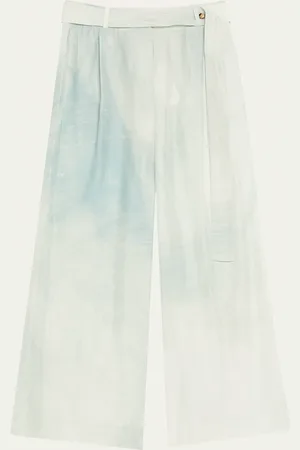 Jason Wu High-Rise Pleat Front Silk Habotai Pants